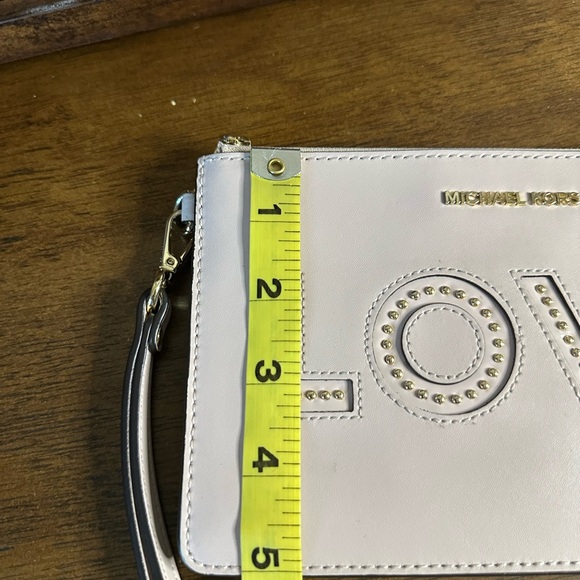Michael Kors Pink LOVE Leather Wristlet - Picture 9 of 10